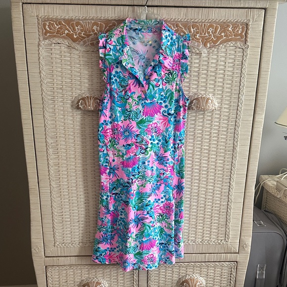 Worn once Lilly Pulitzer Vibrant Floral Sleeveless Dress - Picture 2 of 6